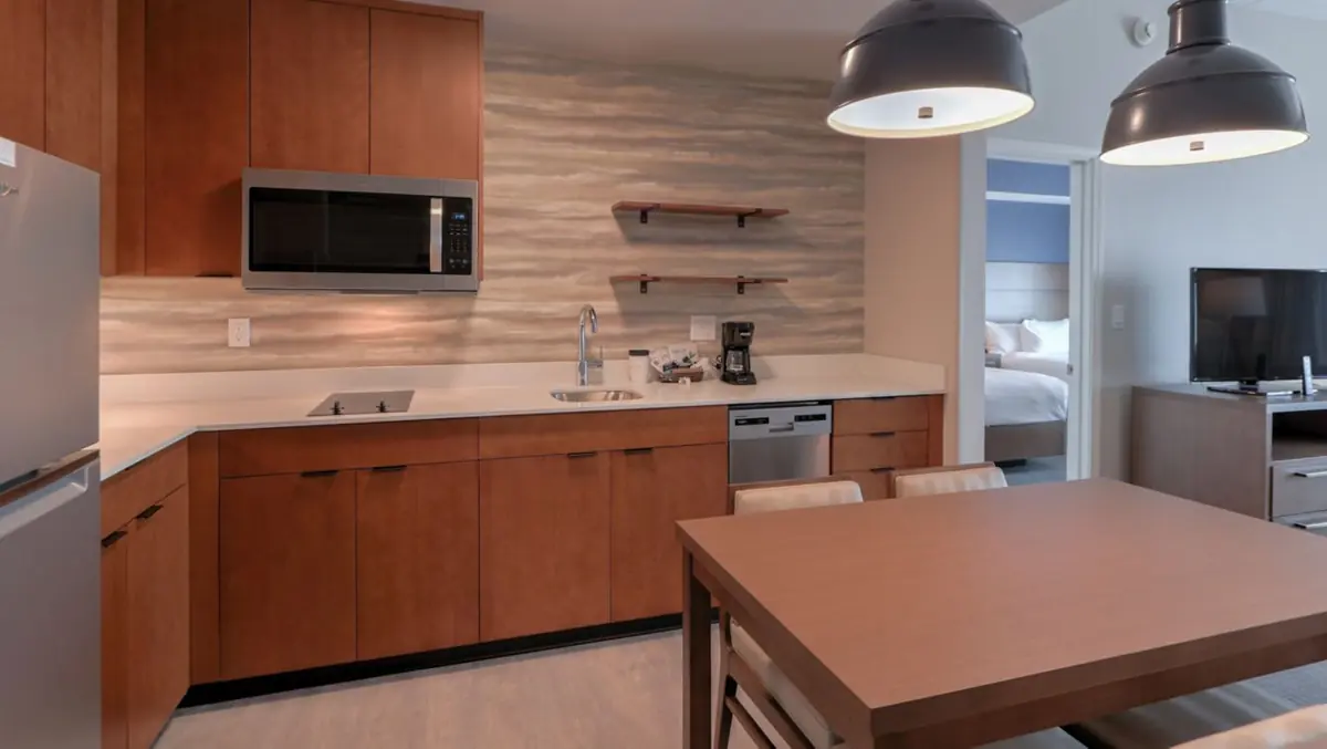 In-suite kitchen at Residence Inn Pigeon Forge (ONQQ lightbox).