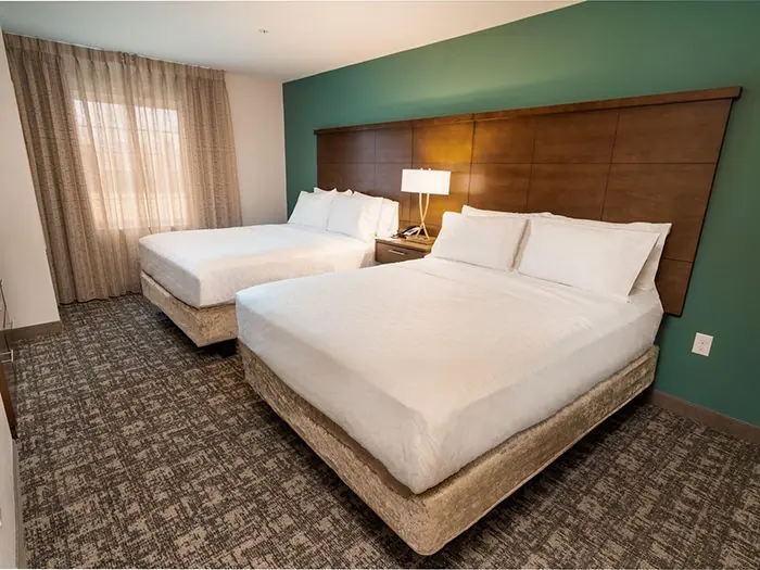 Bedroom with two beds.