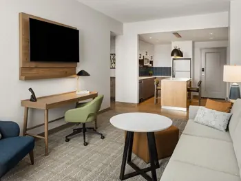 Living area of the Staybridge Universal Blvd 2 Queen One Bedroom Suite
